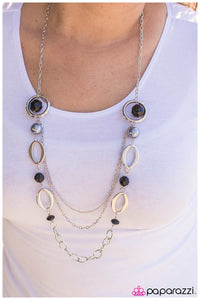 Paparazzi "Make Your Mark" Black Necklace & Earring Set Paparazzi Jewelry