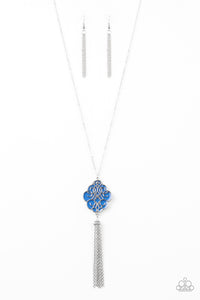 Paparazzi VINTAGE VAULT "Malibu Mandala" Blue Necklace & Earring Set Paparazzi Jewelry