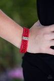 Paparazzi "Malibu Muse" Red Bracelet Paparazzi Jewelry