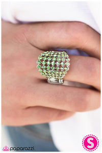 Paparazzi "Mamas Gonna Buy You A Diamond Ring" Green Ring Paparazzi Jewelry