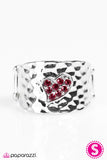 Paparazzi "March To Your Own HEART Beat" Red Ring Paparazzi Jewelry