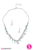 Paparazzi "Marina Bay" Blue Necklace & Earring Set Paparazzi Jewelry