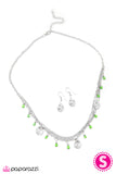 Paparazzi "Marina Bay" Green Necklace & Earring Set Paparazzi Jewelry