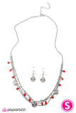 Paparazzi "Marina Bay" Red Necklace & Earring Set Paparazzi Jewelry