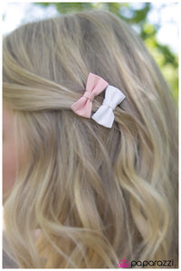 Paparazzi "Mary Had A Little Lamb - Pink/White" hair clip Paparazzi Jewelry