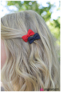 Paparazzi "Mary Had A Little Lamb - Red/Blue" hair clip Paparazzi Jewelry