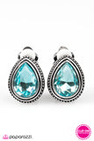 Paparazzi "Master Of REFINED Arts" Blue Clip-On Earrings Paparazzi Jewelry