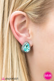 Paparazzi "Master Of REFINED Arts" Blue Clip-On Earrings Paparazzi Jewelry