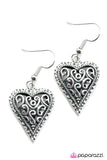 Paparazzi "Matters of the Heart" Silver Earrings Paparazzi Jewelry