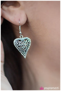 Paparazzi "Matters of the Heart" Silver Earrings Paparazzi Jewelry