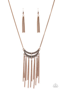 Paparazzi "Mayan Moon" Copper Necklace & Earring Set Paparazzi Jewelry