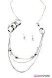 Paparazzi "May I Suggest..." Silver Necklace & Earring Set Paparazzi Jewelry