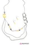 Paparazzi "May I Suggest..." Yellow Necklace & Earring Set Paparazzi Jewelry