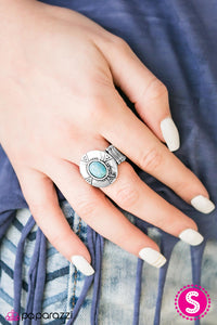 Paparazzi "Mesa Magic" Blue Ring Paparazzi Jewelry