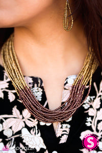 Paparazzi "Mesa Mirage" Brass Necklace & Earring Set Paparazzi Jewelry