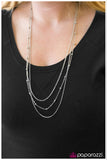 Paparazzi "Metallic Crescendo" Silver Necklace & Earring Set Paparazzi Jewelry