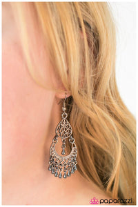 Paparazzi "Metallic Maven" Black Earrings Paparazzi Jewelry