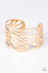 Paparazzi "Metallic Megalith" Gold Bracelet Paparazzi Jewelry