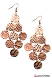 Paparazzi "Metallic Pools" Copper Earrings Paparazzi Jewelry