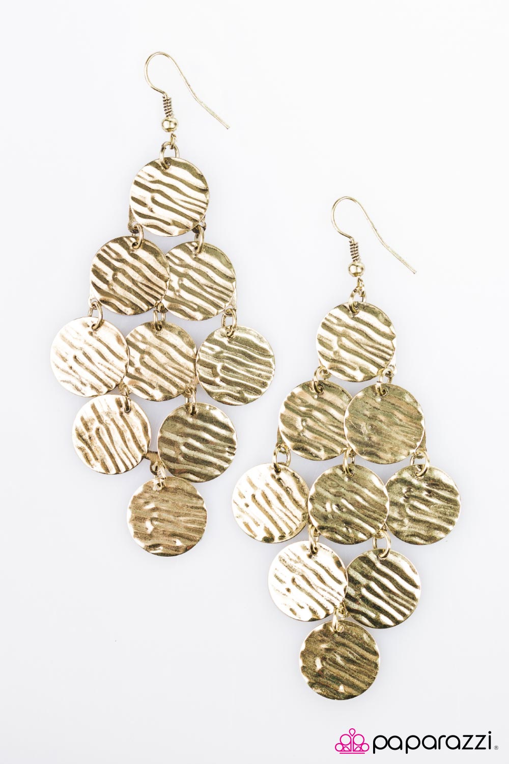 Paparazzi Earrings - Paparazzi Uptown Edge Gold Earrings 