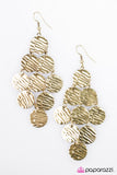 Paparazzi "Metallic Pools" Brass Earrings Paparazzi Jewelry