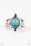 Paparazzi "Middle Ground" Blue Fashion Fix Ring Paparazzi Jewelry