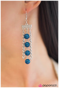 Paparazzi "Middle Ground" Blue Earrings Paparazzi Jewelry