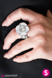 Paparazzi "Midnight Blossoms - White" ring Paparazzi Jewelry