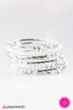 Paparazzi "Midnight Kiss - White" bracelet Paparazzi Jewelry
