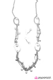 Paparazzi "Midnight Masquerade - White " necklace Paparazzi Jewelry