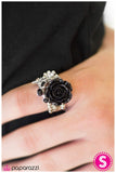 Paparazzi "Midnight Meadow" Black Ring Paparazzi Jewelry
