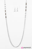 Paparazzi "Midnight Metropolis" Brown Necklace & Earring Set Paparazzi Jewelry