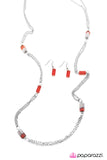 Paparazzi " Midnight Mirage" Red Necklace & Earring Set Paparazzi Jewelry