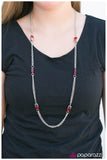 Paparazzi " Midnight Mirage" Red Necklace & Earring Set Paparazzi Jewelry