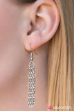 Paparazzi "Midnight Moonshine" Silver Necklace & Earring Set Paparazzi Jewelry