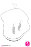 Paparazzi "Midnight Moonshine" Silver Necklace & Earring Set Paparazzi Jewelry