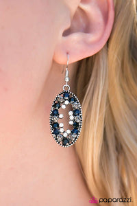 Paparazzi "Midnight Mosaic" Blue Earrings Paparazzi Jewelry