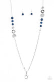 Paparazzi "Midnight Musical - Blue Lanyard" necklace Paparazzi Jewelry