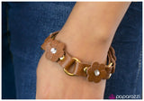 Paparazzi "Miss Daisy" Brown Wrap Bracelet Paparazzi Jewelry