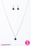 Paparazzi "Miss Inde-PENDANT" Black Necklace & Earring Set Paparazzi Jewelry