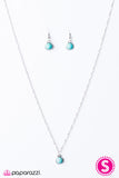 Paparazzi "Miss Inde-PENDANT" Blue Necklace & Earring Set Paparazzi Jewelry