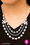 Paparazzi "Miss Magnificent" White Necklace & Earring Set Paparazzi Jewelry
