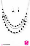 Paparazzi "Miss Magnificent" Black Necklace & Earring Set Paparazzi Jewelry