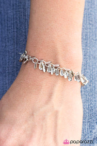 Paparazzi "Miss Priss - Silver" bracelet Paparazzi Jewelry