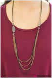 Paparazzi "Mixed Feelings - Brass" necklace Paparazzi Jewelry