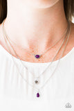 Paparazzi "Mixed Messages" Purple Necklace & Earring Set Paparazzi Jewelry