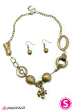 Paparazzi "Mixed Tape - Brass " necklace Paparazzi Jewelry