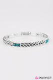 Paparazzi "Modernly Moto" Blue Bracelet Paparazzi Jewelry