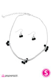 Paparazzi "Modest Intentions" Black Necklace & Earring Set Paparazzi Jewelry