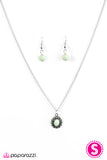 Paparazzi "Modest Of Them All" Green Necklace & Earring Set Paparazzi Jewelry